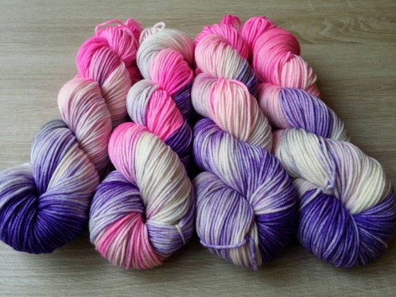 Hand dyed Wendy superwash merino DK yarn