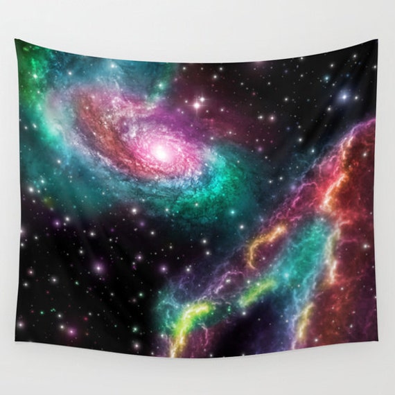 Colorful Space Wall tapestries Galaxy wall tapestry art Nebula