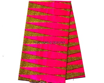 Fuchsia Ankara Fabric by the yard/ for Ankara clothing/ African Maxi skirt/ Ankara clothing/ Ankara top/ African fabric store/Pencil/ WP653B