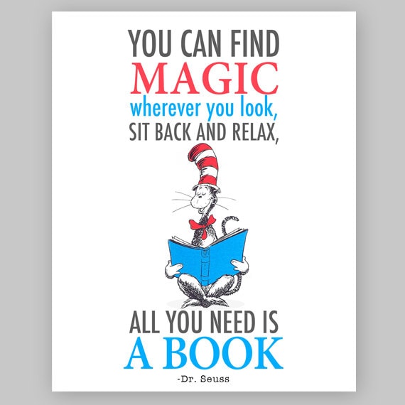 Dr Seuss Quote Cat in the hat Printable Nursery Quote-You