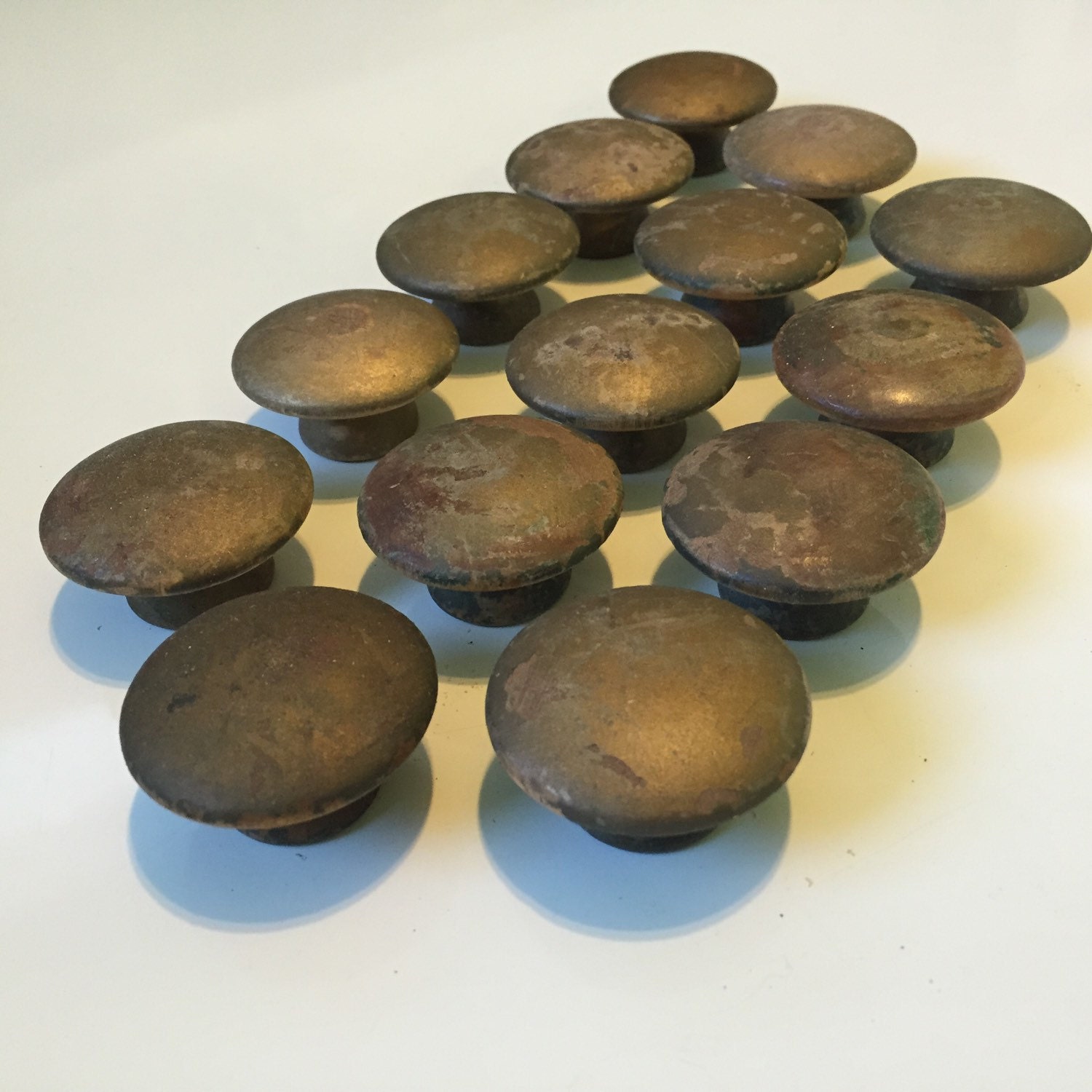 14 Old Vintage Wood Wooden Knobs/Pulls. by DianesStuffForYou