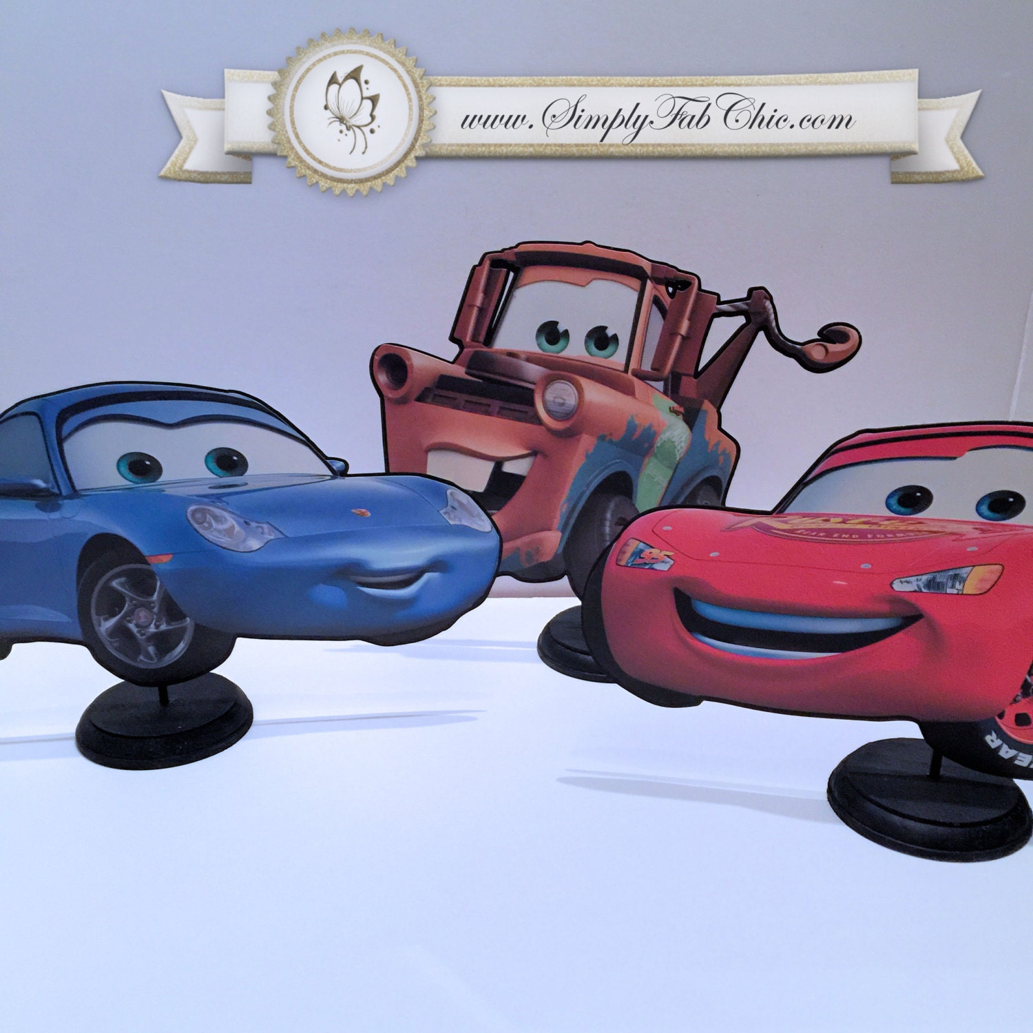 Disney Cars Centerpiece / Table Decor Lighting McQueen Toons 