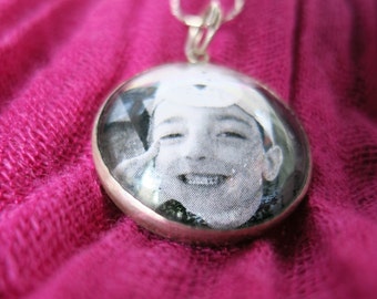Picture Pendant, Sterling Silver Photo Pendant