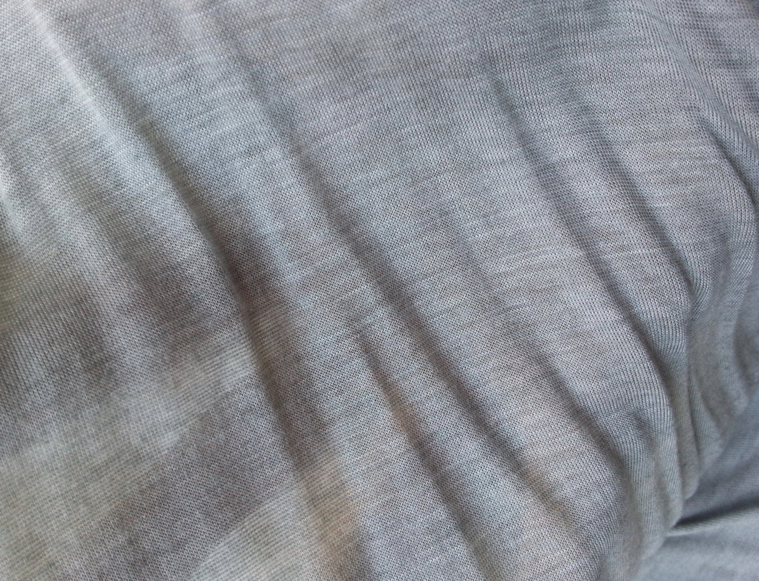 Modal Silk Fabric Jersey Knit by the Yard Semi Sheer Silver