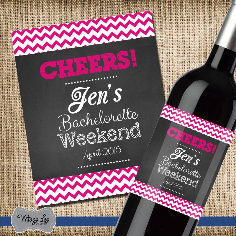 Bachelorette Wine Bottle Label Bachelorette Party Wine Bottle 5710