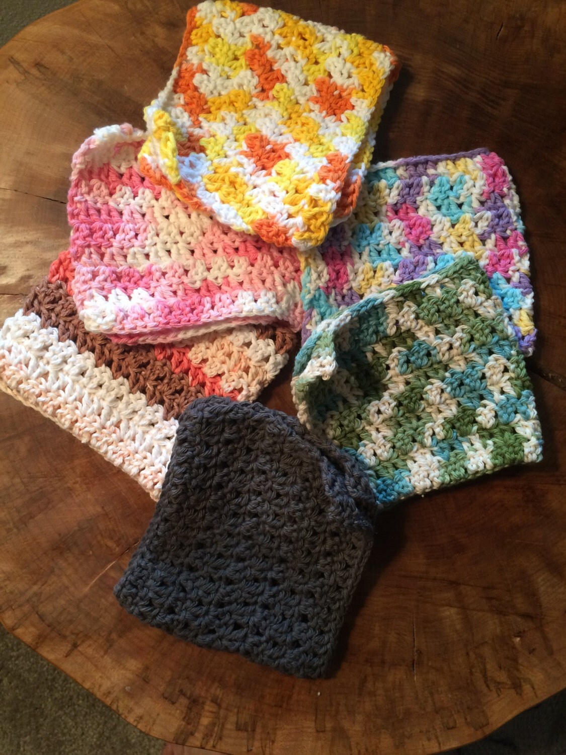 4 Cotton Dish Cloths by Loveforyarncreations on Etsy