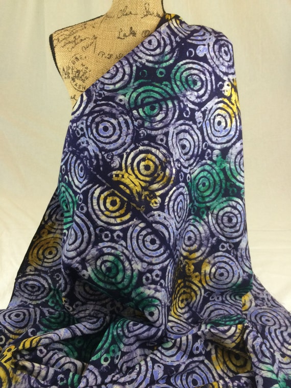 Kenyan Batik FabricAfrican Batik Print FabricBlue by MoreLoveMama