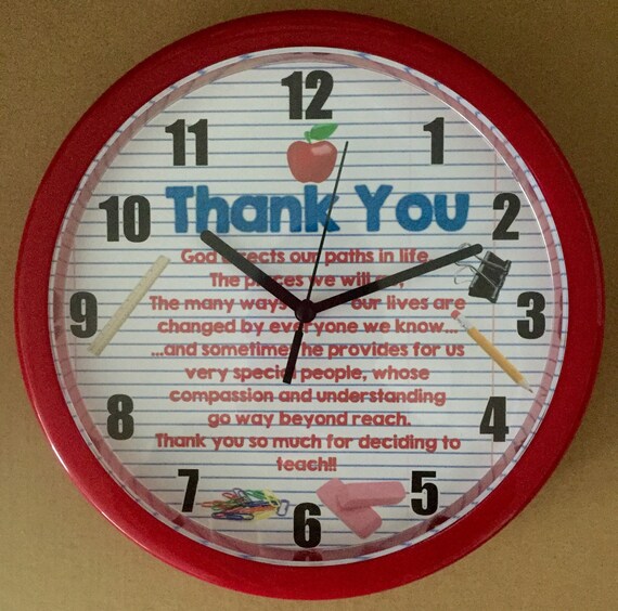 Items similar to Personalized Wall Clocks Perfect for TEACHERS
