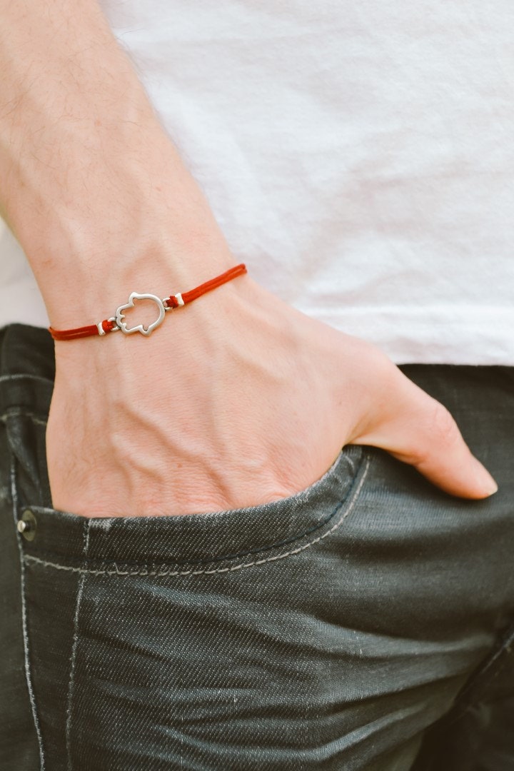 Hamsa bracelet for men men's braceletת silver Hamsa
