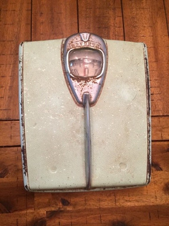 Antique Detecto Bathroom Scale Seagreen color.