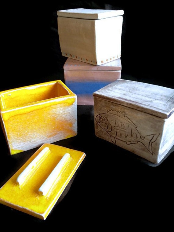 Items similar to Ceramic jewelry box, ceramic box of treasure, pottery