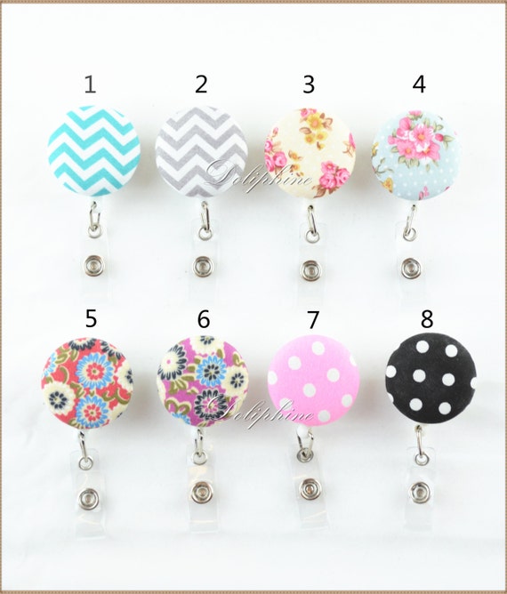 Classic Fabric Reel Retractable ID Badge Holder With Belt Clip