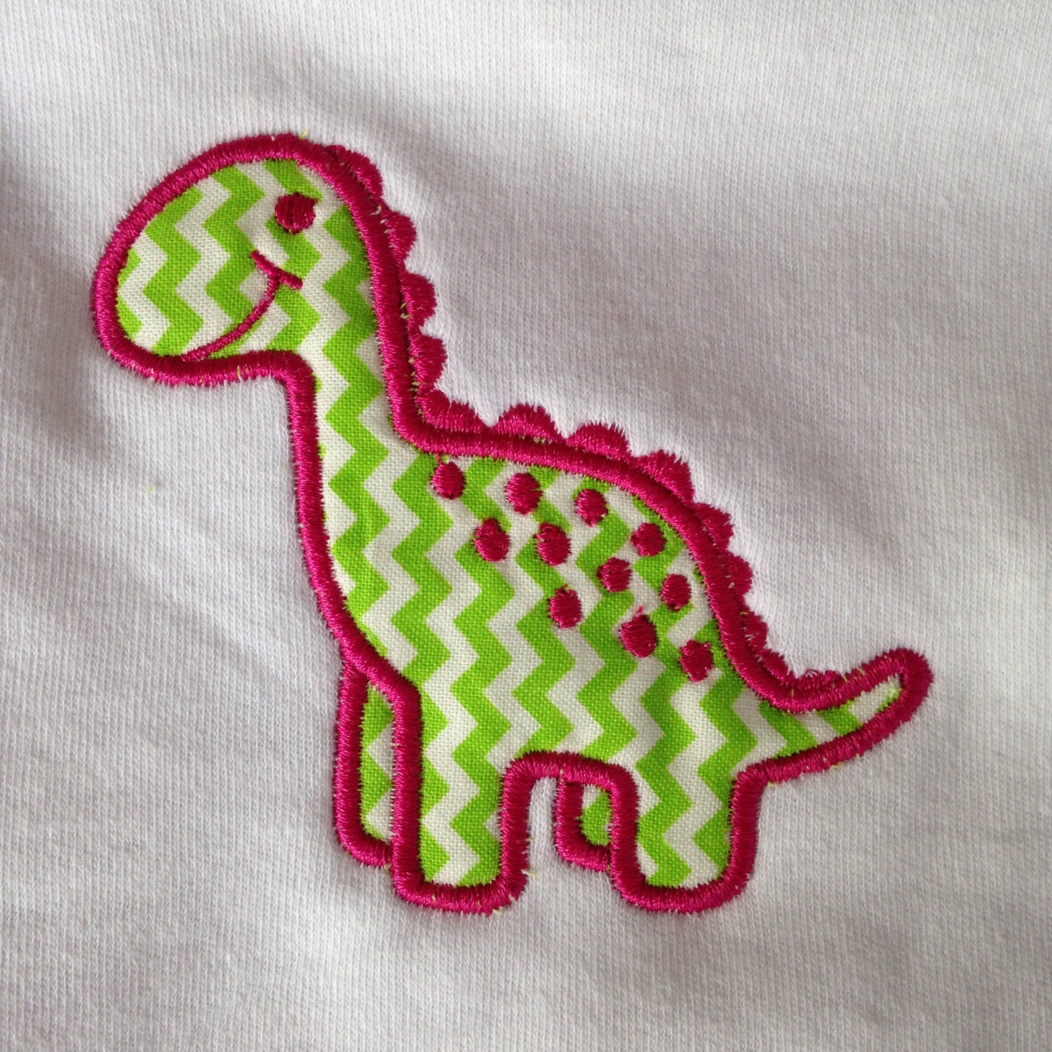Applique Sweet dinosaur for boy or girl on 4x4 by JemsByJoleen