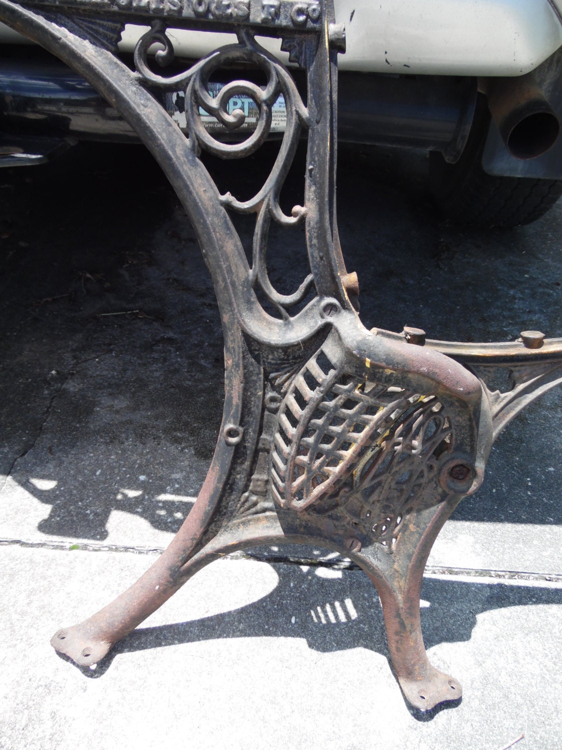 Antique Industrial Legs School Desk Legs Ornate Gothic Style