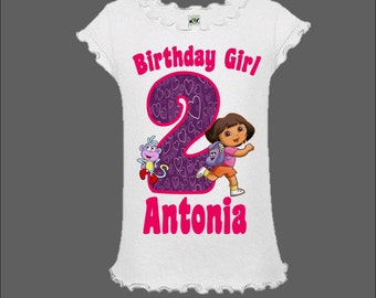Dora The Explorer Birthday Shirt - Dora Birthday Shirt