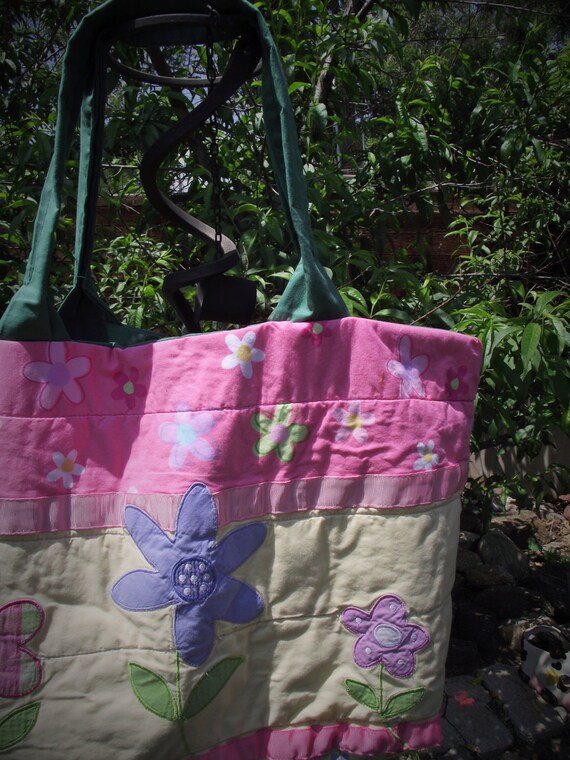 Handmade Quilted Summer Time Tote Bag