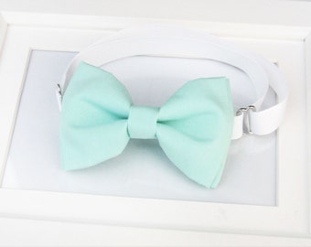 Mint Green bow-tie - Mint bow tie - Wedding bow tie - Adult bow tie - Baby bow tie - Kids bow tie
