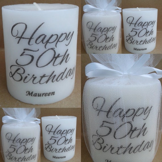Personalized 50th birthday 50th birthday by SassyCandleFavors