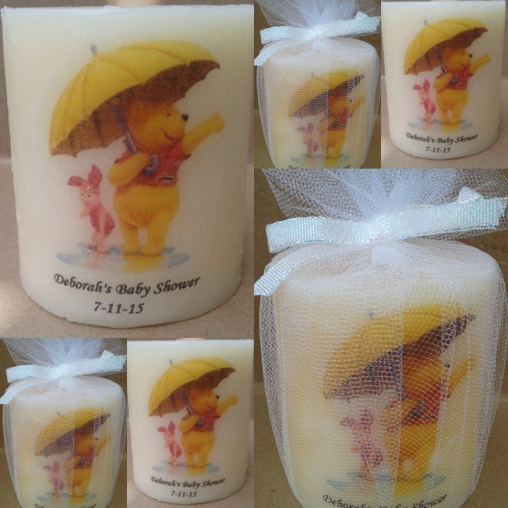 Winnie the Pooh baby shower favors winnie the by SassyCandleFavors