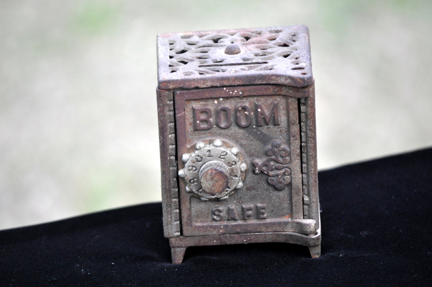 Antique Toy Safe Bank metal collectible cast iron antique