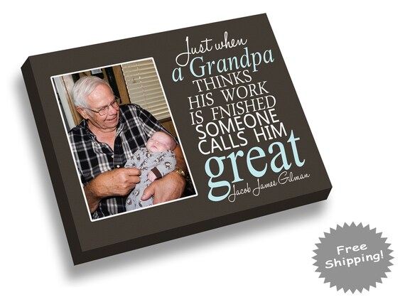 Download Items similar to Grandpa Father's Day Canvas Print - Gift ...