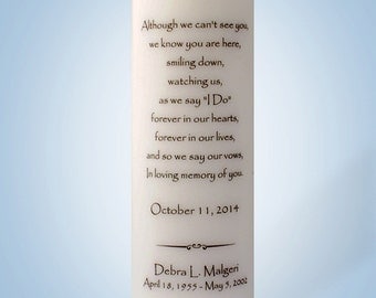 Personalized Wedding Memorial Candle