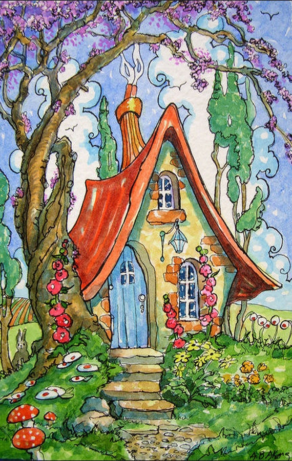 Items similar to If I Had a Cottage print from Original Storybook ...