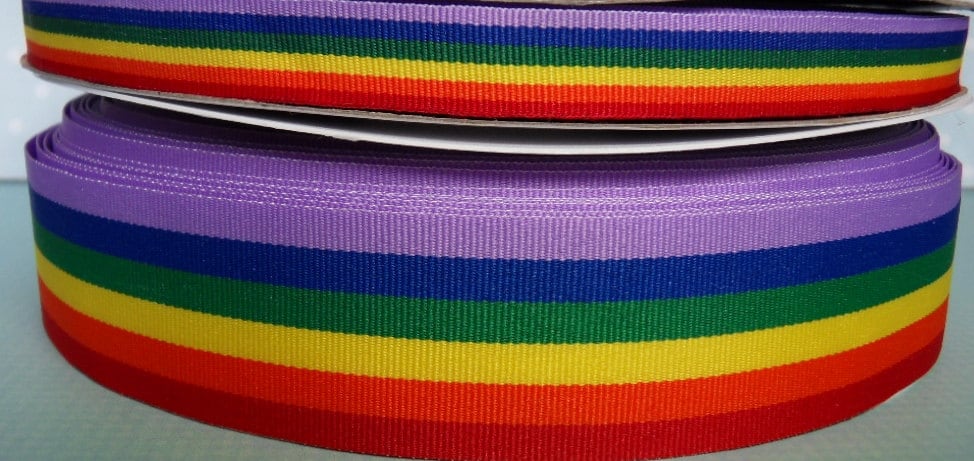 gay pride rainbow ribbon