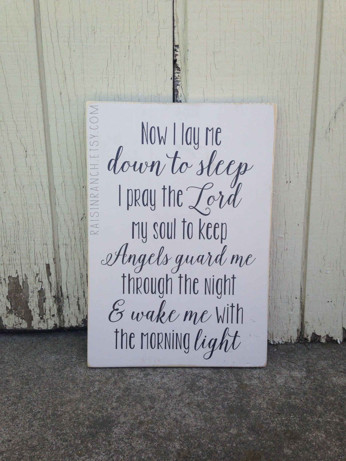 Now I lay me down to