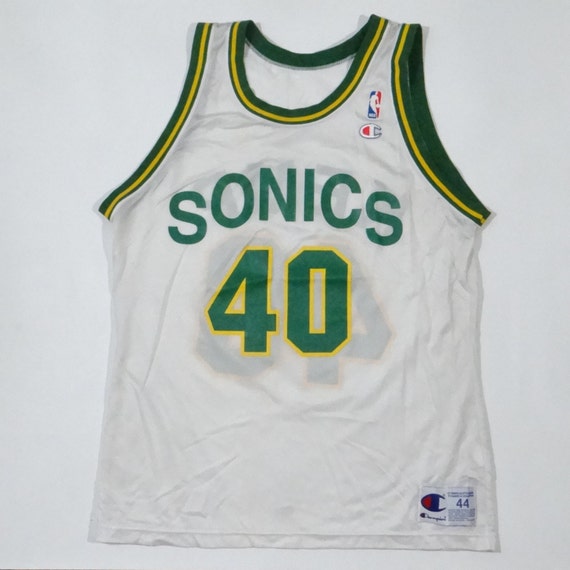 Vintage 90s SEATTLE SUPERSONICS Champion Jersey Shirt NBA