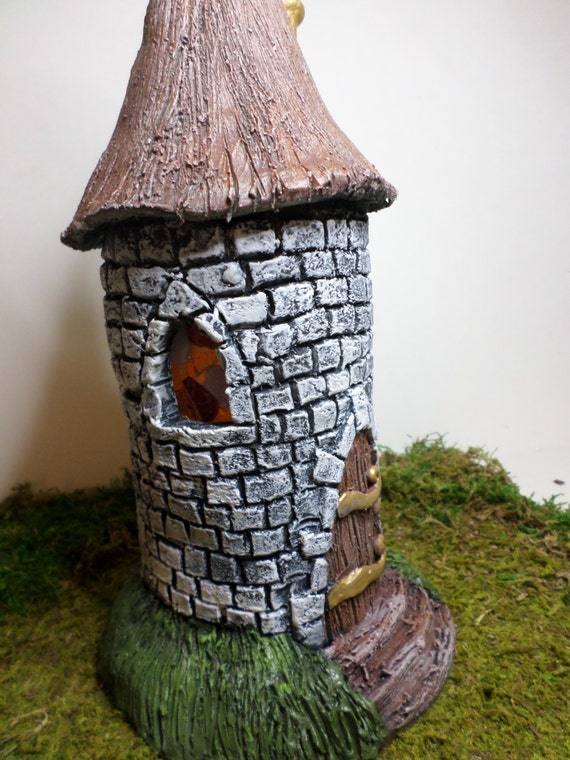 Fairy Garden Castle Miniature Tower Stained Glass by ...