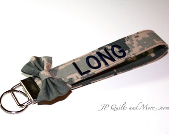 Custom Embroidered Bow Military Wristlet - Army, Navy, Air Force & Marines