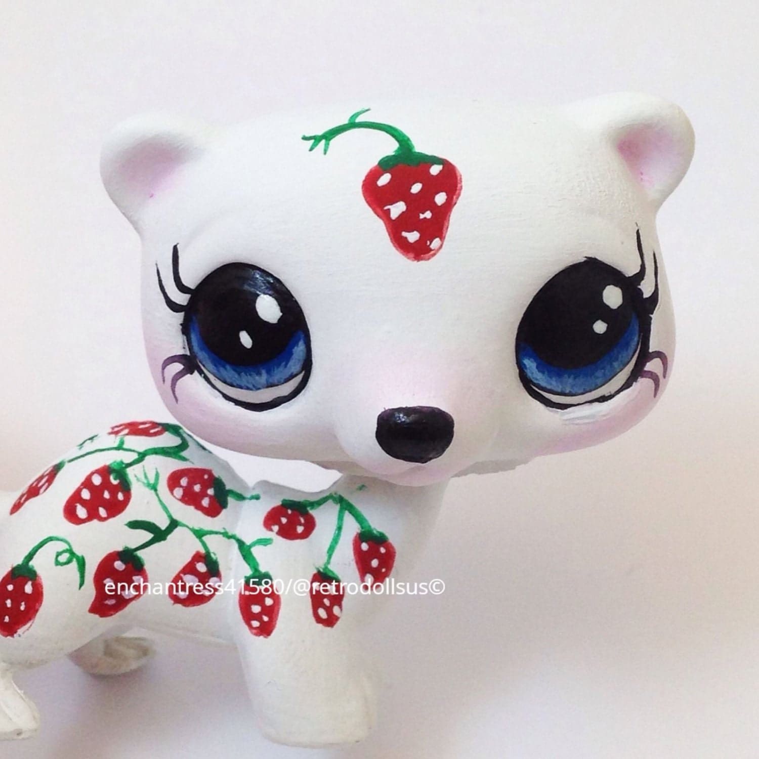 Littlest Pet Shop Ferret Toy Custom OOAK LPS Sugarberry G1