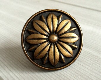 Rose Blume Knäufe Möbelknöpfe Antik Stil Silber / von LynnsHardware