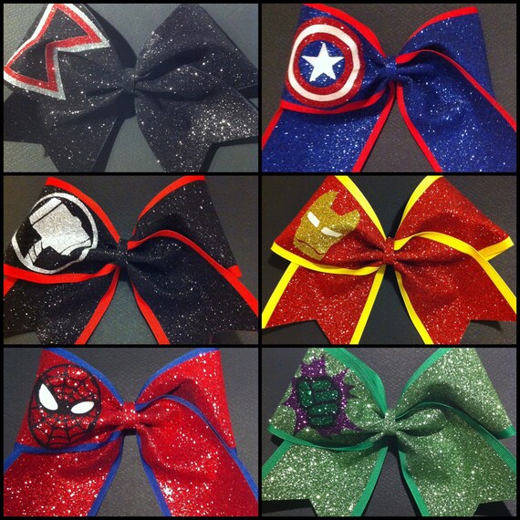 Items similar to Set of 6 Avengers Superhero Bows on Etsy