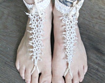 ... Bridal Foot jewelry - Beach wedding barefoot sandals - Beach wedding