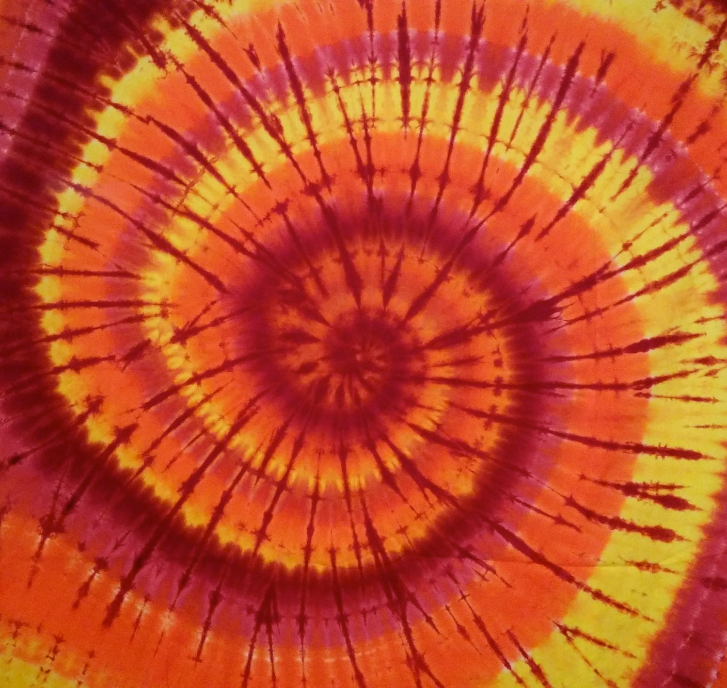 Sun Spiral Tie Dye Tapestry