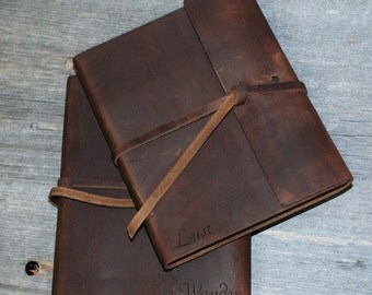 1 Writer's Log Journal Leather Journal Personalized Journal, Engraved Journal, Diary, Notebook, Personalized Engraved Diary, Genuine Leather