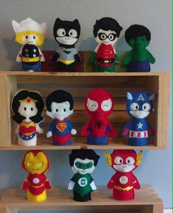 Super Hero finger puppets 11 to choose from Marvel heros