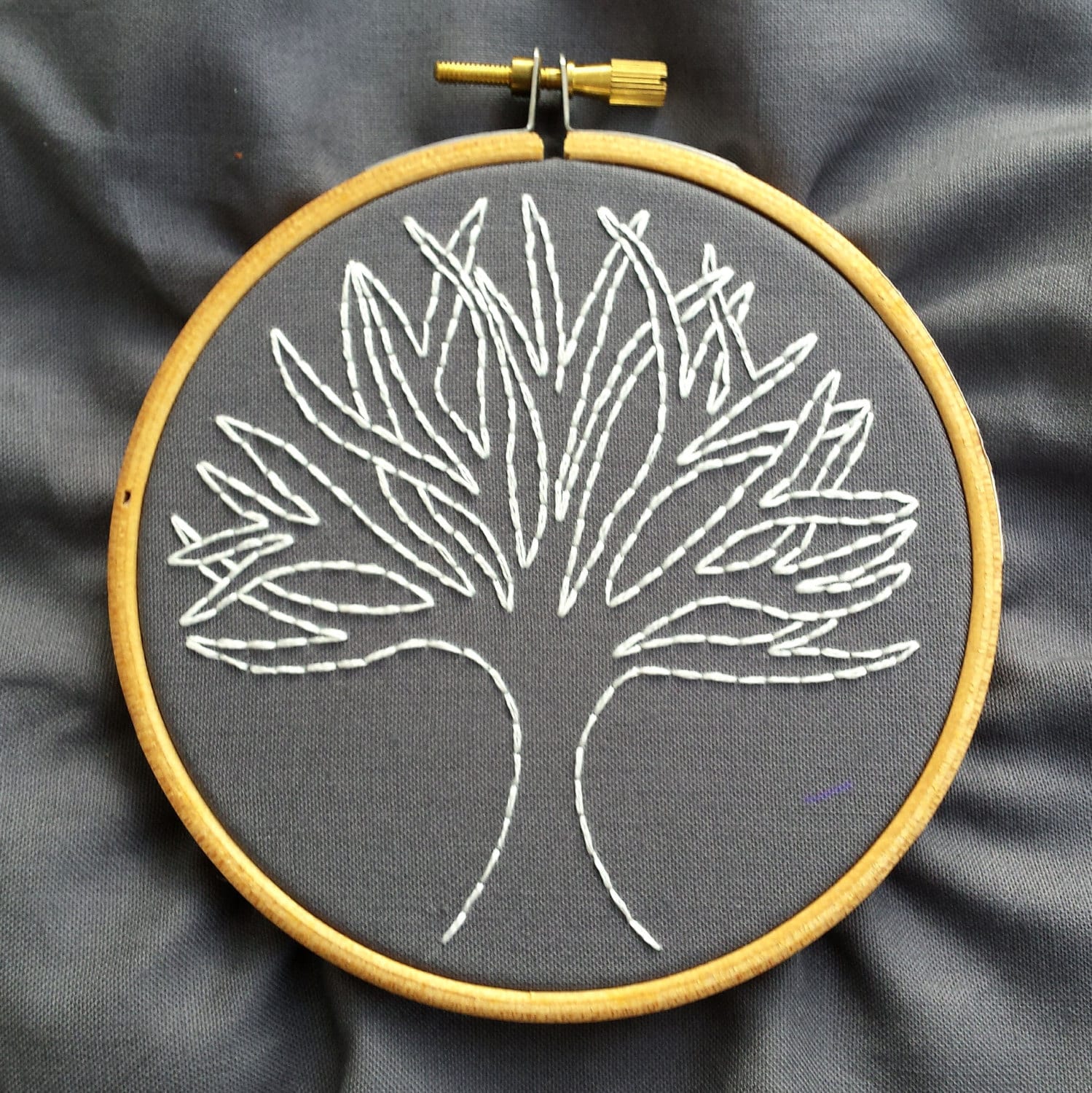 Modern Embroidery Kit. Hoop Art Kit. Hand Embroidery.