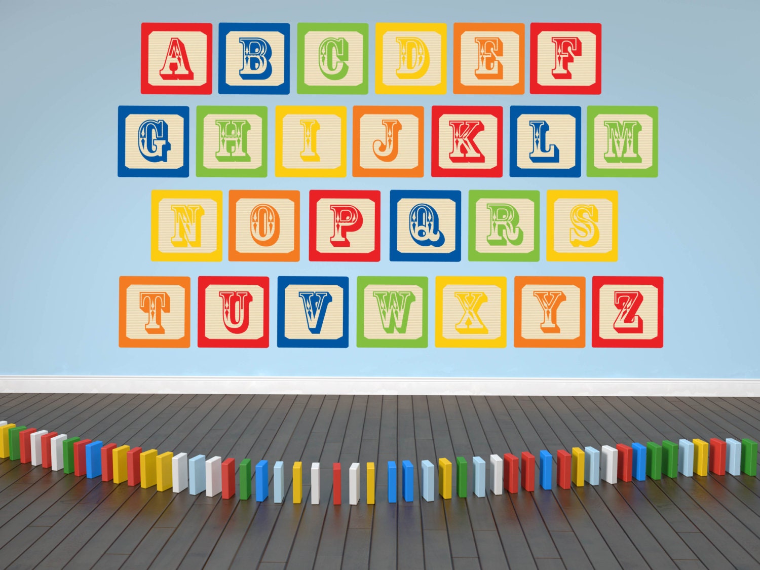 Alphabet Wall Decals ABC Wall Decals Nursery Wall Decals