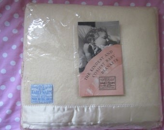Vintage Earlywarm 100% All Wool Witney Blanket Unused In Original Packaging, Unopened, Made In Whitney England.