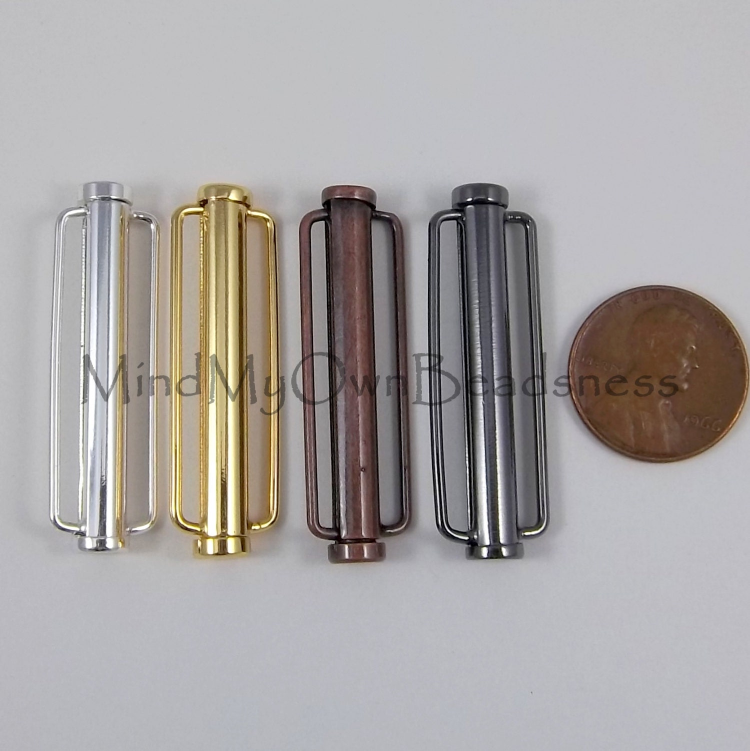 Clasp Slide lock Tube Clasp with Bar 40mm x 1pc