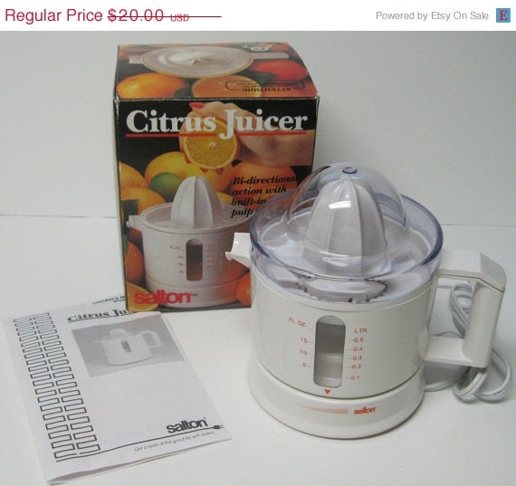 On Sale New in Box Vintage Salton Citrus Juicer JC2