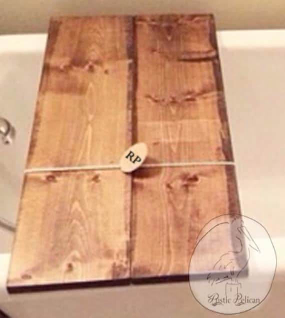 Badewanne caddy holz wanne tray aufgearbeiteten von rusticpelican