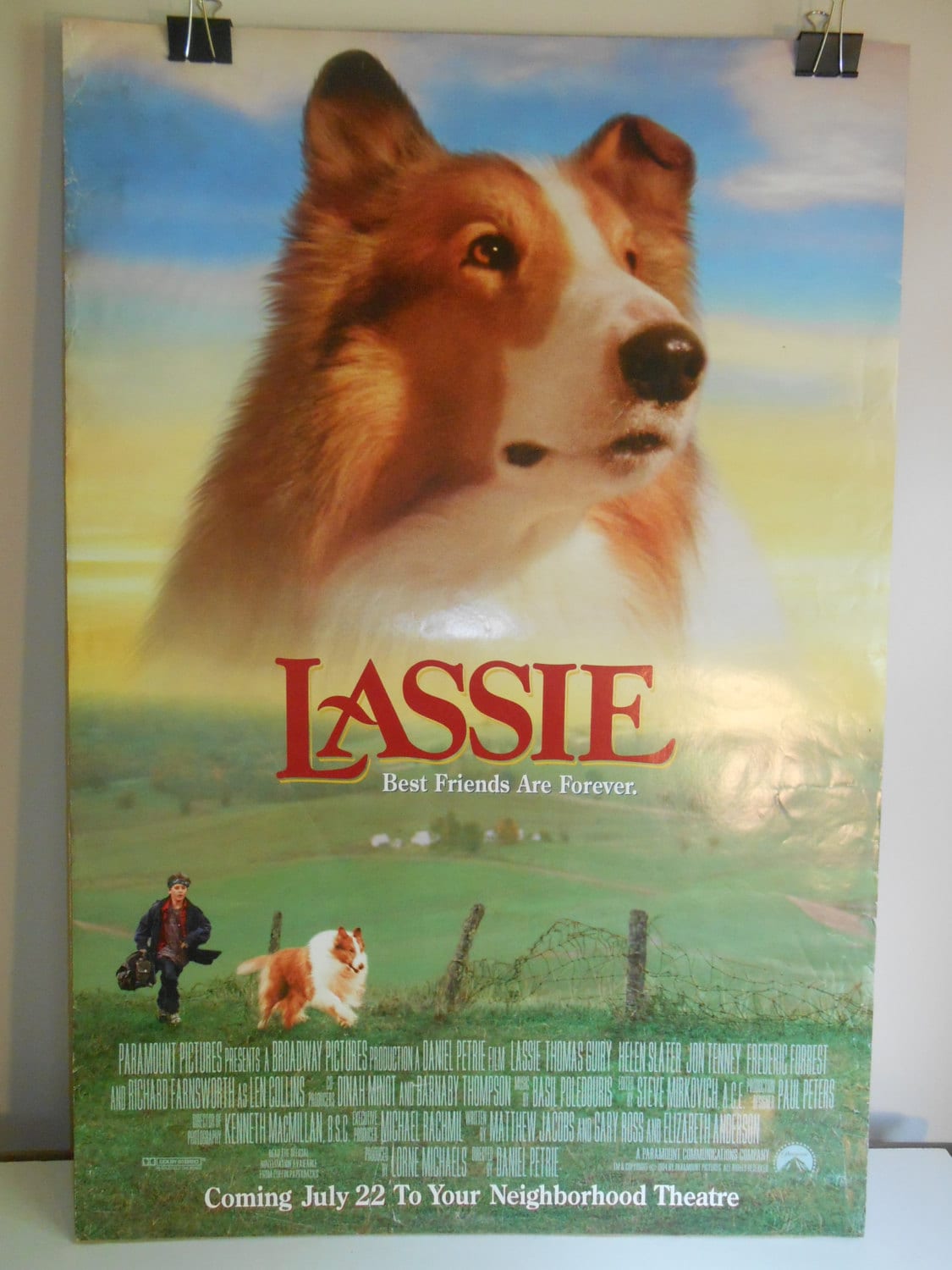 Lassie 1994 Original Double Sided Movie Poster 27x40