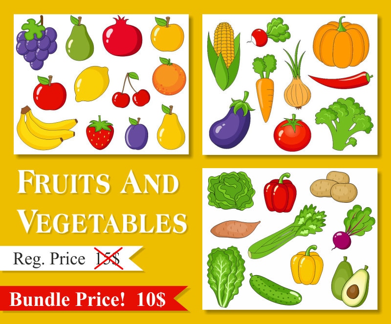 fruits and vegetables clipart - photo #43