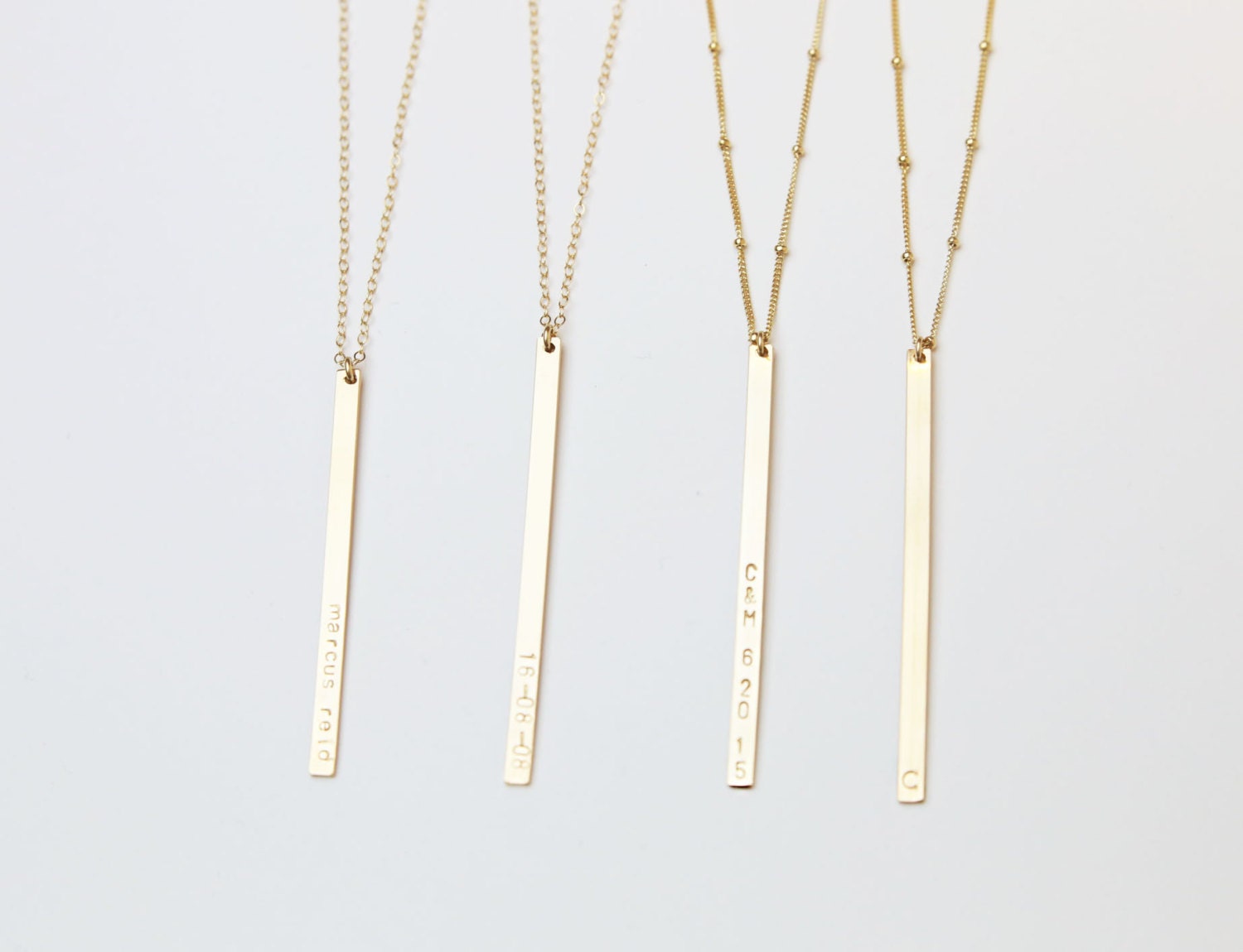 long vertical bar necklace