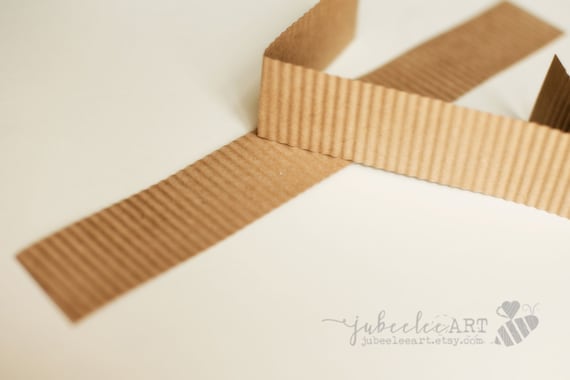 Items similar to Corrugated kraft paper belly band wraps for wedding ...