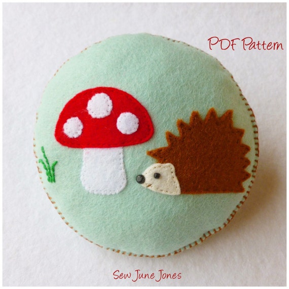 Hedgehog and Toadstool Pincushion PDF Pattern and Tutorial ...